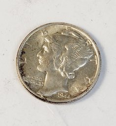 Uncirculated 1944 Silver Mercury Dime (WW II)