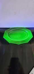 Vintage 10' Uranium Glass Plate