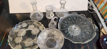 Miscellaneous Vintage Clear Glass Lot