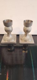 2 Pewter Candle Holders