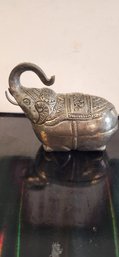 Silver-Plated Elephant Trinket Box