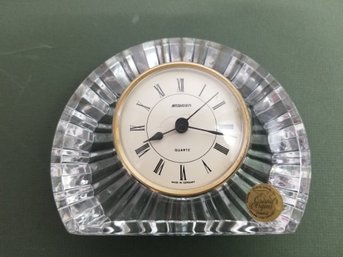 Staiger Crystal D'Arques GENUINE LEAD CRYSTAL Battery Operated Table Clock