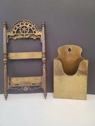 Brass Victorian Toilet Paper Holder Paired With Ornate Frame