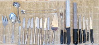 Grouping Of Kitchen Utensils, Cutlery And Silverware