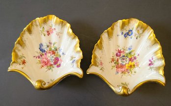 Hammersley Of England 'Lady Patricia' Set Of Small Shell Shaped Bowls