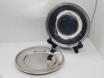 Two Vintage Sterling Silver Preisner & Fina Small Plates