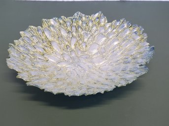Unique Ottaviani Italian Art Glass Large Decorative Centerpiece Bowl