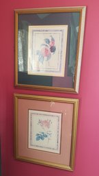 Pair Of Framed Floral Prints, 2 Of 2, 14 X 16