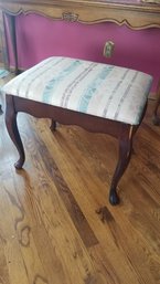 Cushioned Hard Wood Side Stool/Seat - The Bombay Company - 2 Of 2