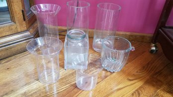 Lot Of Miscellaneous Glass Vases, 7 Pieces