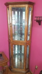 Solid Wood Corner Curio Cabinet - Somers Country Store