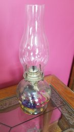 Hurricane Glass Lamp, 14'H
