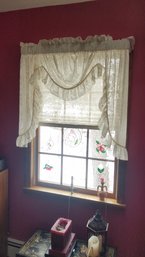 (2) Lace Pleated Shade And Valance Sets, 31' X 47' Approx. Window 37' Wide