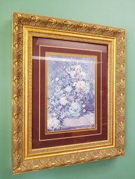 Framed Floral Picture In A Gold Frame, 15' X 18'