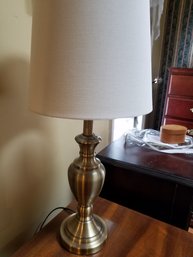 Table Lamp With Shade, Pewter Finish - 26'