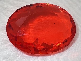 81.20 Ct Synthetic Orange Topaz ~ 34mm X 26mm X 14mm