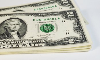 40 Consecutive Number Uncirculated $2 Dollar Bills Stack(2013)