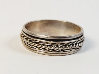 New Sterling Silver 2 Layered Spinner Ring  Size : 5.25