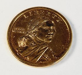 2017   Gold Plated Sacagawea Golden Dollar UNC