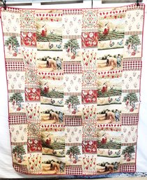 Vintage Countryside Moments Reversible Wall Tapestry - Bedspread