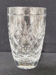 Cut Crystal Small 6 5/8' Bud Flower Vase - Appears To Be Kosta Boda Helga