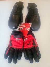 Unisex Demolition/Waterproof Gloves Size Large.paired With Ladies Grandoe Snow Mittens Size Small
