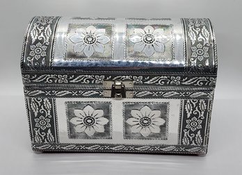 Handcrafted Treasure Box Made Of Aluminum With Velvet Interior