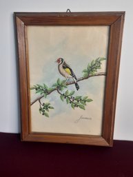 Signed Painting Of A Bird