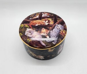 Vintage Kitten Expeditions Porcelain Music Box By Ardleigh-Elliott 1997