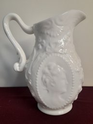 Cameo White Pitcher