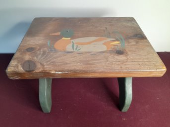 Duck Painted Foot Stool