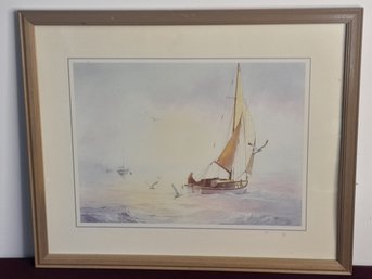 Print Of A Sailboat In The Water