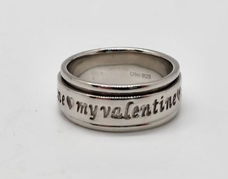 Size 5 Valentine Spinner Ring In Sterling