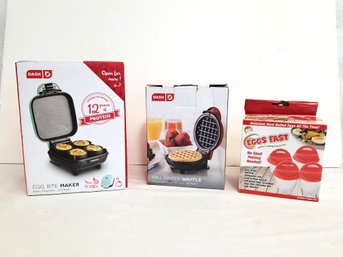 NEW Mini Waffle Maker, Egg Bite Maker And Egg Fast Hard Boiled Egg Maker