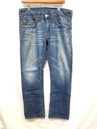 Men's Vintage True Religion Straight Leg Relaxed Fit Jeans Size 33W X 32L