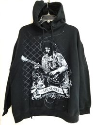 Vintage Jimi Hendrix 'The Hendrix Legend' Hooded Sweatshirt By Hybrid Hoodies Size L