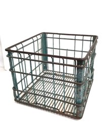 Vintage Metal Wire Milk Crate