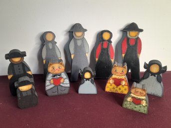 Primitive Wooden Figures