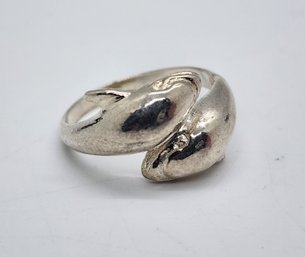 Vintage Sterling Silver Dolphin Ring