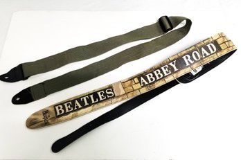 The Beatles Abbey Road Planet Waves Leather Guitar Strap & Ernie Ball Neoprene Comfort Guitar Strap