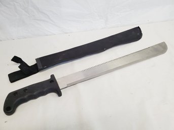 Handled Machete With Canvas Sheath