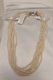 Lovely Six Strand Freshwater Cultured Pearl Necklace
