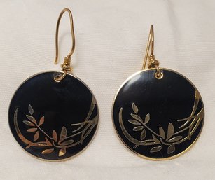 Pair Of Beautiful 'Laurel Burch' Vintage Designer Earrings