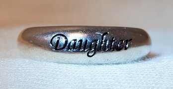 Vintage Sterling Silver Size 6 'Daughter' Ring