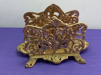 Vintage Brass Napkin Holder