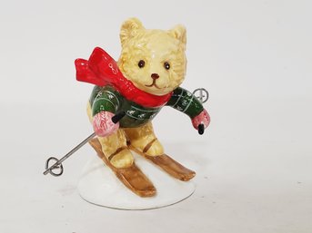 Hummelwerk 1984 Bialosky & Friends Skiing Bear Figurine Statue Made In Japan