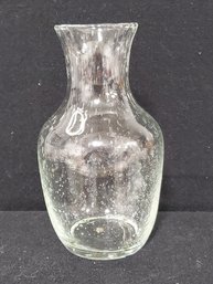 Blown Bubble Glass Flower Vase / Decanter