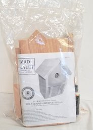 NEW Unfinished Wooden Chalet , Bird House Kit - Factory Sealed