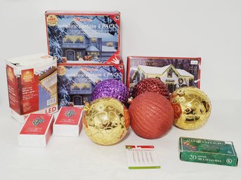 Christmas & Holiday Lighting & Large Oversized Ball Ornaments