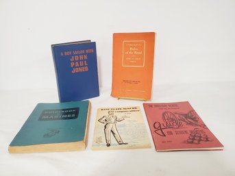 Five Vintage 1940s & 1950s Military Guides Books - US Coast Guard & US Marine Corps